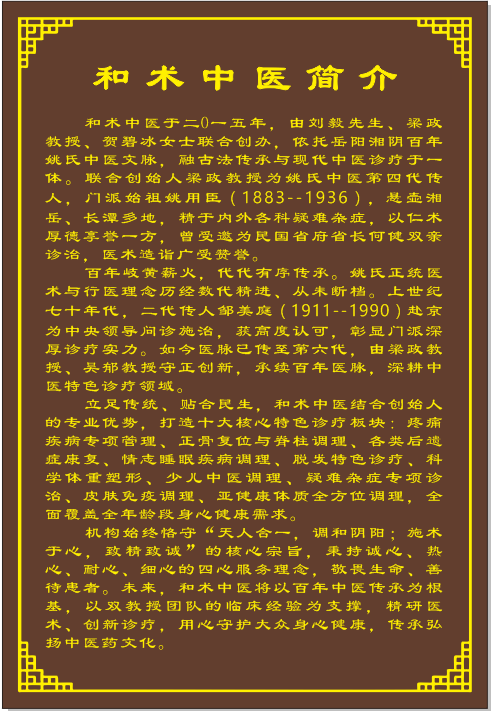 和术中医简介展板